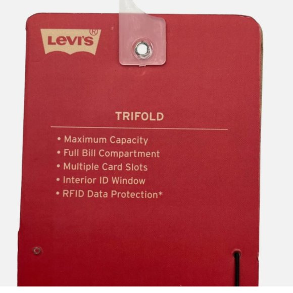 Levi's Men's Trifold Wallet RFID-Blocking Maximum-Capacity Black Gift Boxed - Picture 8 of 10